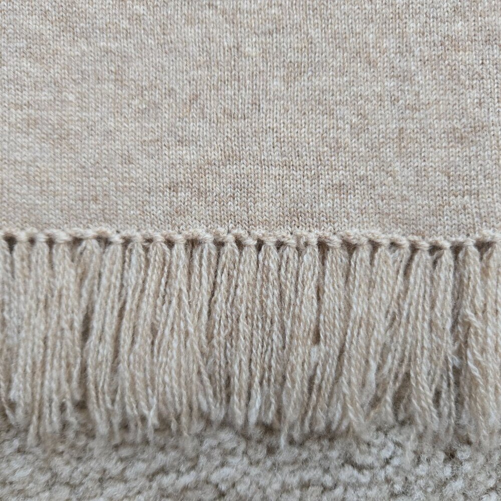 NWOT Evelyn & Arthur Fringed Cashmere Wrap - Picture 3 of 7